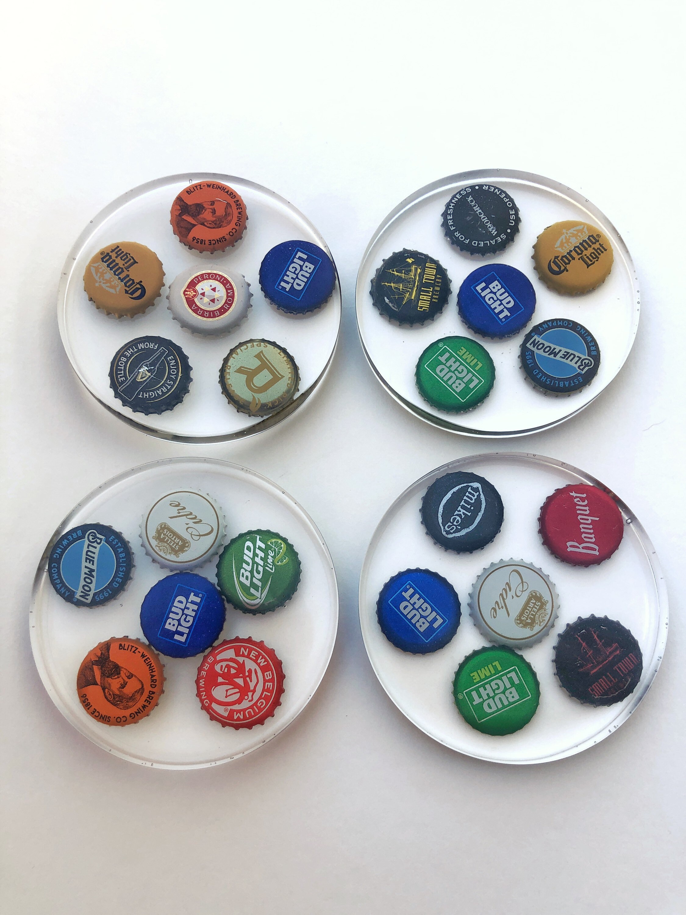 Bottle Cap Coasters Beer Drinker Coaster Beer Cap Coaster Etsy