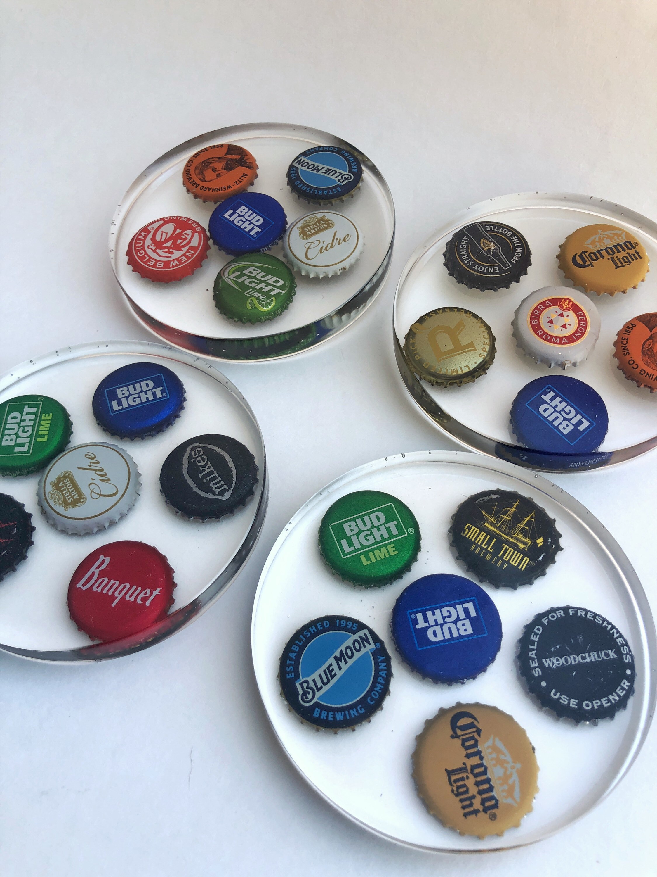 Bottle Cap Coasters Beer Drinker Coaster Beer Cap Coaster Etsy