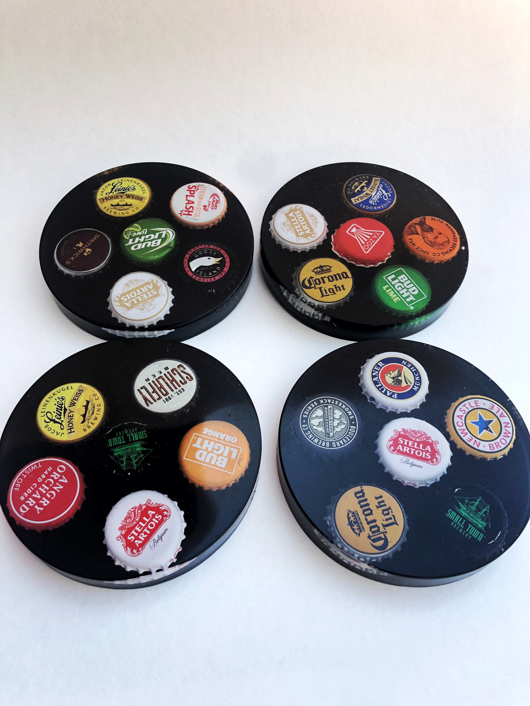 Bottle Cap Coasters Beer Drinker Coaster Beer Cap Coaster Etsy