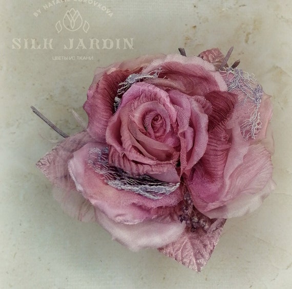 Pink dusty rose from silk for woman Silk flowers Silk Flower Etsy