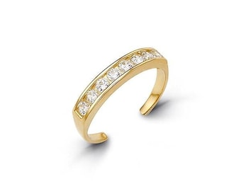 10K Yellow Gold Toe Ring Pebbles 7001