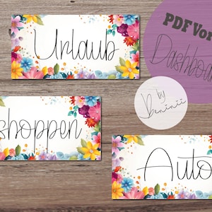 40 Deckblätter | Einlagen Blumen | A6 Zipper Umschläge | Umschlagmethode im Budget Binder | Digitaler PDF Download | Flowers