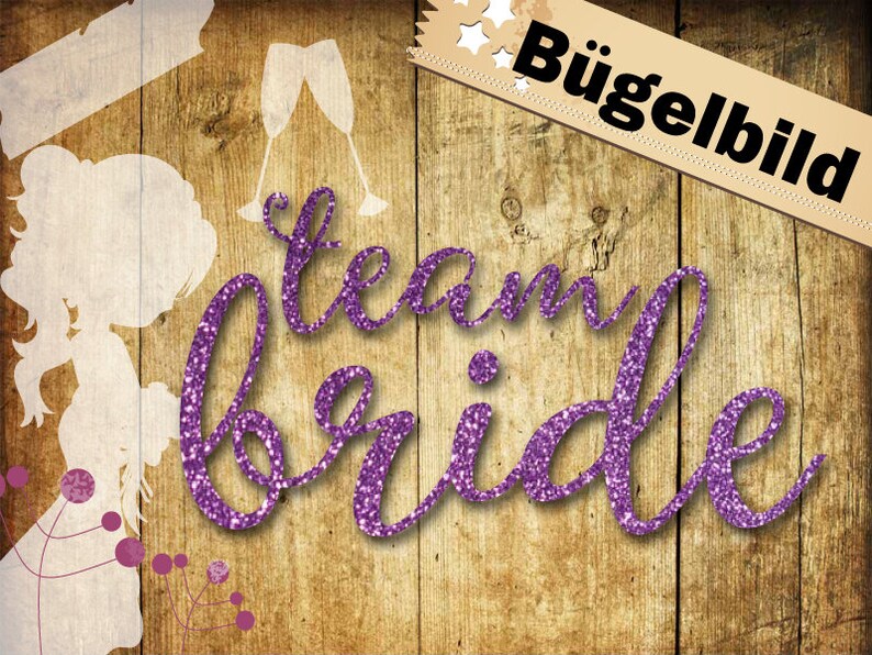 Glitter Velour ironing image team bride