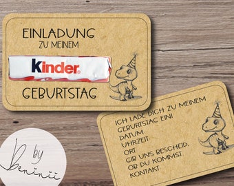Modello PDF A4, invito di compleanno, modello stampabile, invito di compleanno per bambini, modello di artigianato, dinosauro