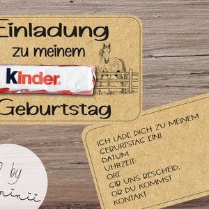 PDF A4 Vorlage, Geburtstagseinladung mit Rückseite, Vorlage zum Drucken, Geburtstagseinladung Kindergeburtstag, Bastelvorlage, PDF