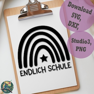 Plotter file &quot;Rainbow Schoolchild&quot; Instant download file Plotter SVG DXF PNG Studio3