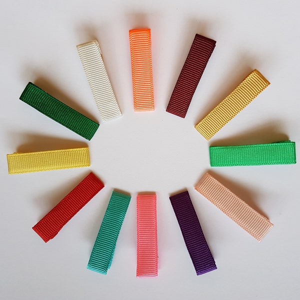 Set of 2 - 120 Lined Alligator Hair Clip, Girls Hair Clips Set, You Choose the Colors, Colorful Hair Clips, Alligator Clips