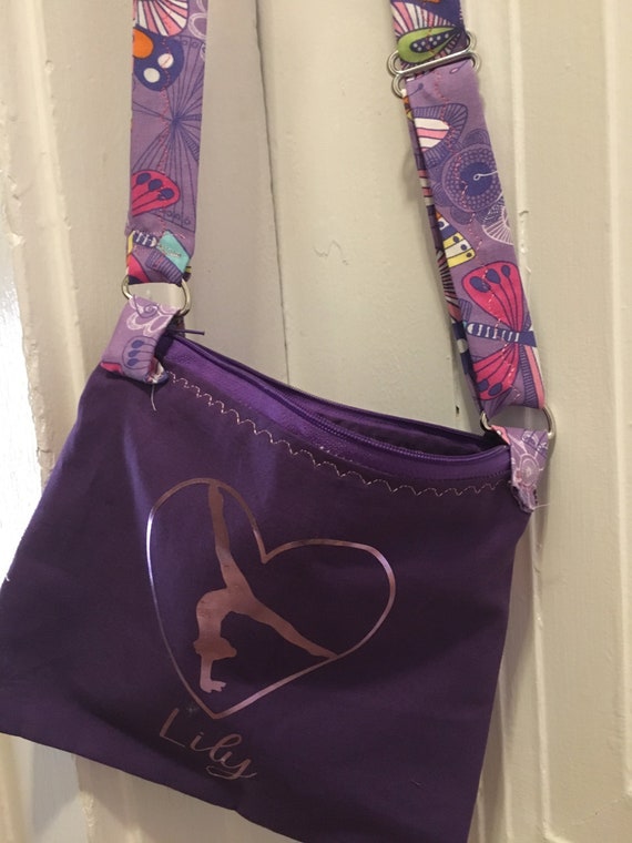 purple butterfly purse