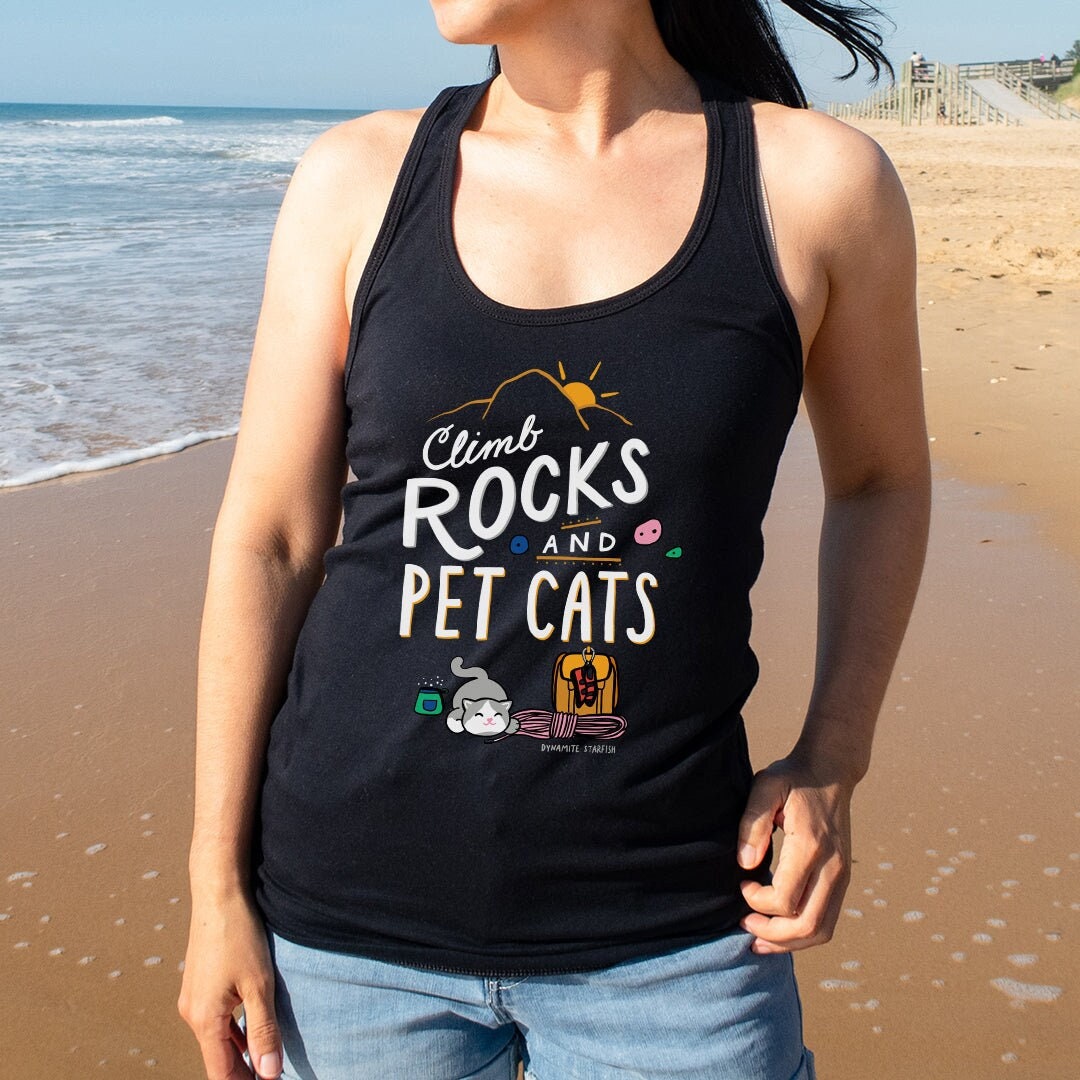 Cat Lovers Women's Rock Climb Tank Top Gift for Climber Etsy