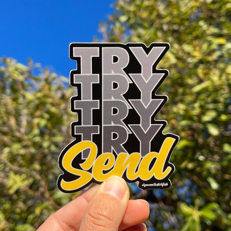 Try and Send 3 Sticker - Etsy