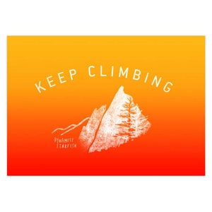 Cartão de felicitações ao ar livre para alpinista, presentes de escalada, presente inspirador, continuar escalando montanhas, cartão de aventura na montanha,