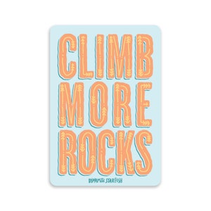 Beklim meer rotsen - sticker van 3 x 2 inch