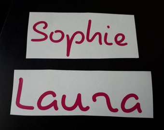 10 x LOVE ISLAND INSPIRED NAME VINYL DECAL STICKER FOR PERSONALISED WATER BOTTLE