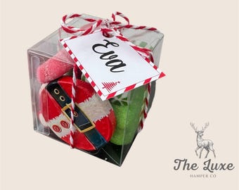 Personalised Christmas Sweet Pick n Mix Cubes Favours Present