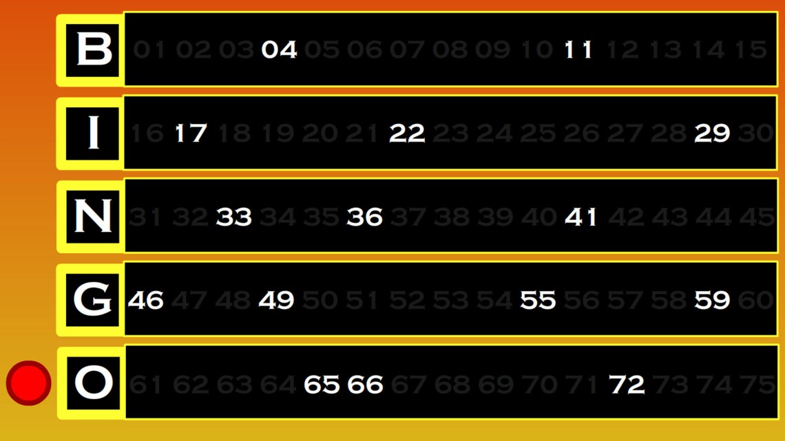Bingo Calling Board Software for Windows Use Your Tablet or Laptop and