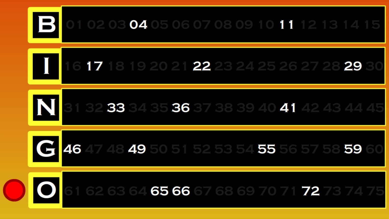 Bingo Calling Board Software for Windows Use Your Tablet or Laptop and