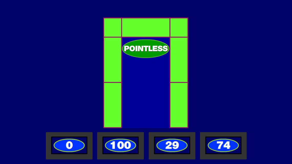 Pointless Game Board Presentation Software for Windows Host Your Own