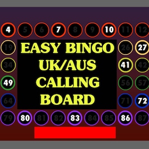 Bingo 90-Number UK / Australia Calling Board Software for Windows | Use your Tablet or Laptop and Connect to your Television!