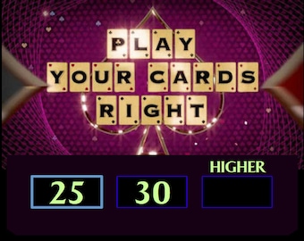 Play Your Cards Right Scoreboard: Game Show Presentation Software for Windows | Host Your Own Game Show!