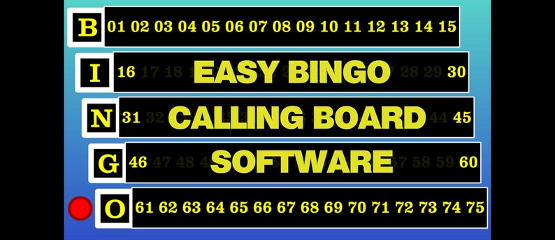 Bingo Calling Board Software for Windows Use your Tablet or Laptop and Connect to your Television Physical Copy Included image 1