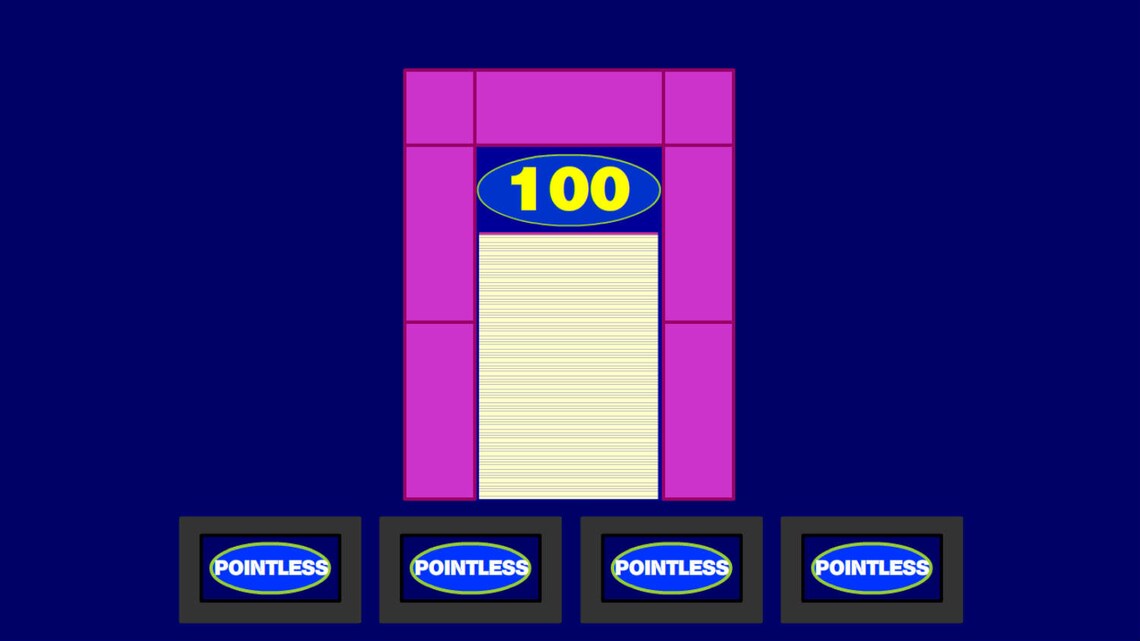 Pointless Game Board Presentation Software for Windows Host Your Own