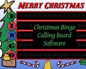 Christmas Holiday Bingo Calling Board Software for Windows | Use your Tablet or Laptop and Connect to your Television or Projector!