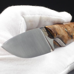 Maple Hunter - USA Made GershBlades Custom Knife CPM MagnaCut Stainless Steel with Maple Burl wood handle