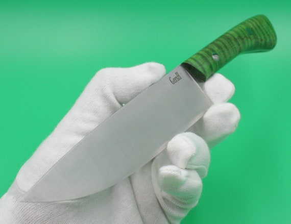 Blue Paring USA Made Custom Knives AEB-L Stainless Steel Cottonwood Handle
