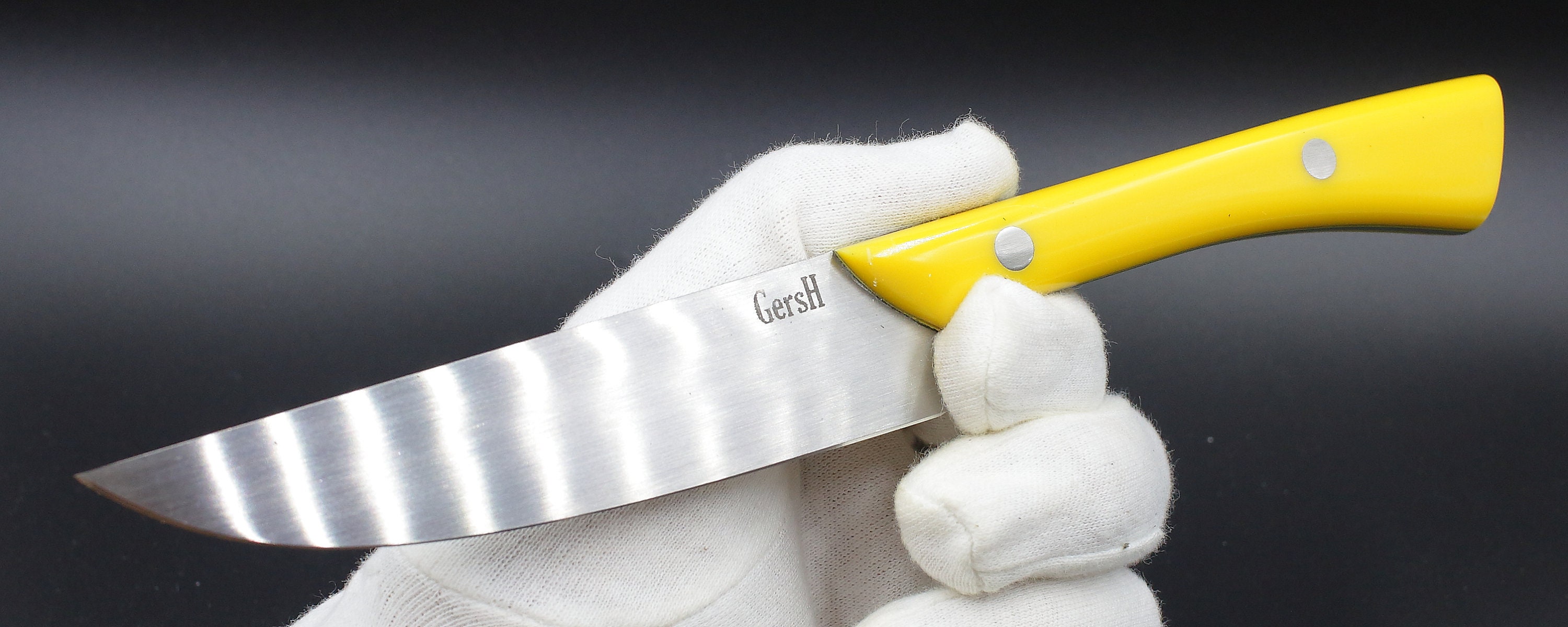 Yellow Utility USA Made Custom Knife AEBL Stainless Steel Etsy