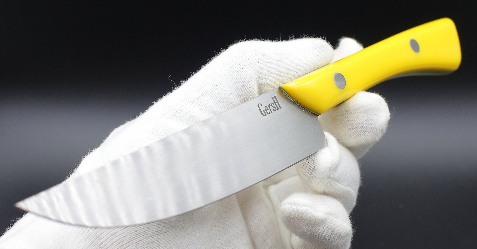 Yellow Utility USA Made Custom Knife AEBL Stainless Steel Etsy