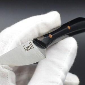 Blue Paring USA Made Custom Knives AEB-L Stainless Steel Cottonwood Handle