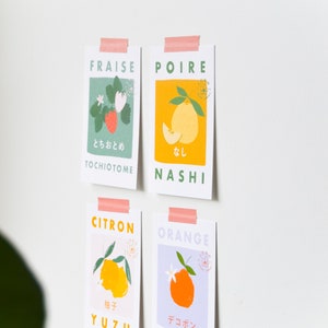 Set 4 cartes postales fruit du japon / 10x15cm / ameliesworkshop image 8