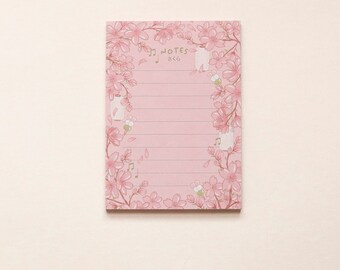 Bloc-notes A6 sakura / 50 feuilles / @ameliesworkshop