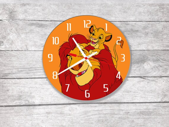 Boys Wall Clock Lion King Wall Clock Kids Room Decor Lion King Nursery Clock Boys Nursery Art Clock Children Bedroom Decor
