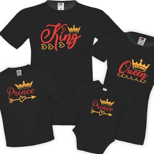 König Königin T-Shirts | König T-Shirt | Königin T-shirt | Prinz T-shirt | Prinzessin T-shirt | Vater und Sohn Outfit | Vatertagsgeschenk