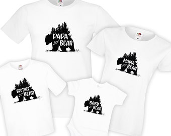 Passende Familie Bär T-Shirts: Wald Urlaub Outfits