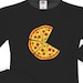 Funny Matching Pizza Slice T-Shirts For Couples - His And Her Gift Set (Black)