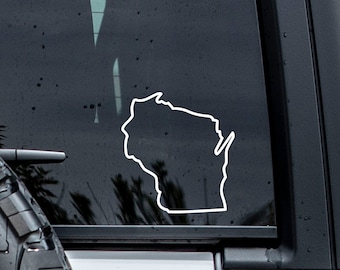 Wisconsin Outline Decal | State Decal | Wisconsin Tumbler Decal | Car Window Decals | Wisconsin Car Decal | Laptop Decals | Vinyl Graphics