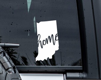 Indiana Home Decal | Indiana Car Sticker | Indiana Sticker | Tumbler Decal | Car Window Decals | Vinyl Graphics | Laptop Decal | State Decal