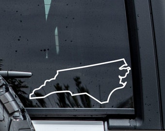 North Carolina Outline Decal | North Carolina Sticker | Car Window Decals | State Decal | Tumbler Decal | Laptop Decals | Vinyl Graphics