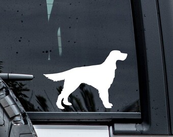 Irish Setter Decal | Custom Dog Decal | Dog Silhouette | Laptop Decal | Tumbler Decal | Dog Lover Gift | Pet Decal | Dog Car Vinyl Sticker