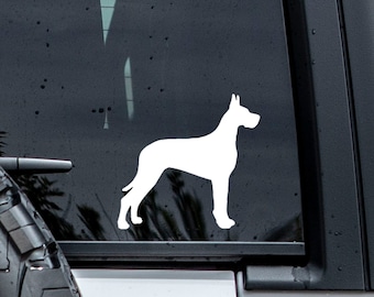 Great Dane Decal | Custom Dog Decal | Dog Silhouette | Laptop Decal | Tumbler Decal | Car Decal | Dog Lover Gift | Pet Decal | Dog Sticker