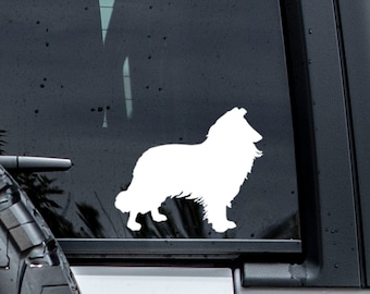 Collie Decal | Custom Dog Decal | Dog Silhouette | Laptop Decal | Tumbler Decal | Dog Car Decal | Dog Lover Gift | Pet Decal | Dog Sticker