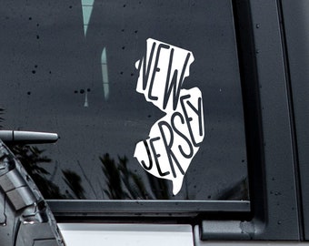 New Jersey State Decal | New Jersey Car Sticker | New Jersey Sticker | New Jersey Tumbler Decal | Car Window Decals | Laptop Decals