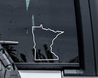 Minnesota Decal Outline | Minnesota Car Window Decal | Vinyl Graphic | Laptop Decal | State Decal | Laptop Decal | Tumbler Decal | Sticker