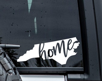 North Carolina Home Decal | North Carolina Sticker | Car Window Decals | State Decal | Tumbler Decal | Laptop Decals | Vinyl Graphics