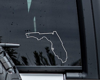 Florida Outline Decal | Florida Car Sticker | Florida Tumbler Decal | Car Window Decal | Vinyl Graphics | Florida Laptop Decal | State Decal