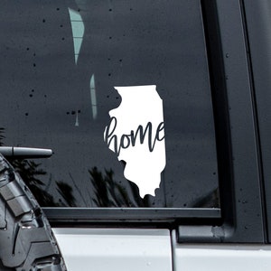 Illinois Home Decal | Illinois Sticker | Car Decal | Illinois Tumbler Decal | Car Window Decal | Vinyl Graphics | Laptop Decal | State Decal