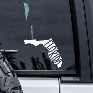 Florida State Decal | Florida Car Sticker | Florida Sticker | Tumbler Decal | Car Window Decal | Vinyl Graphics | Laptop Decal | State Decal