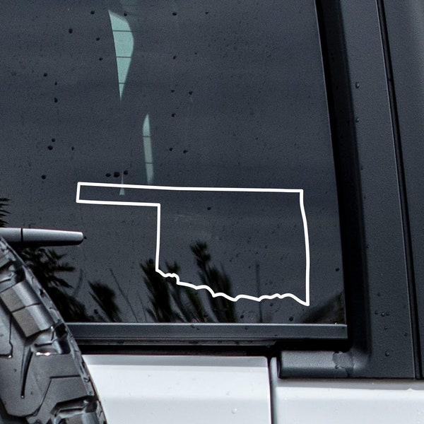 Oklahoma Outline Decal | Minimalist Decal | Oklahoma Sticker | Tumbler Decal | Car Window Decal | State Decal | Laptop Decal | Vinyl Graphic